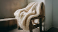 White Shaggy Chunky Crochet Blanket