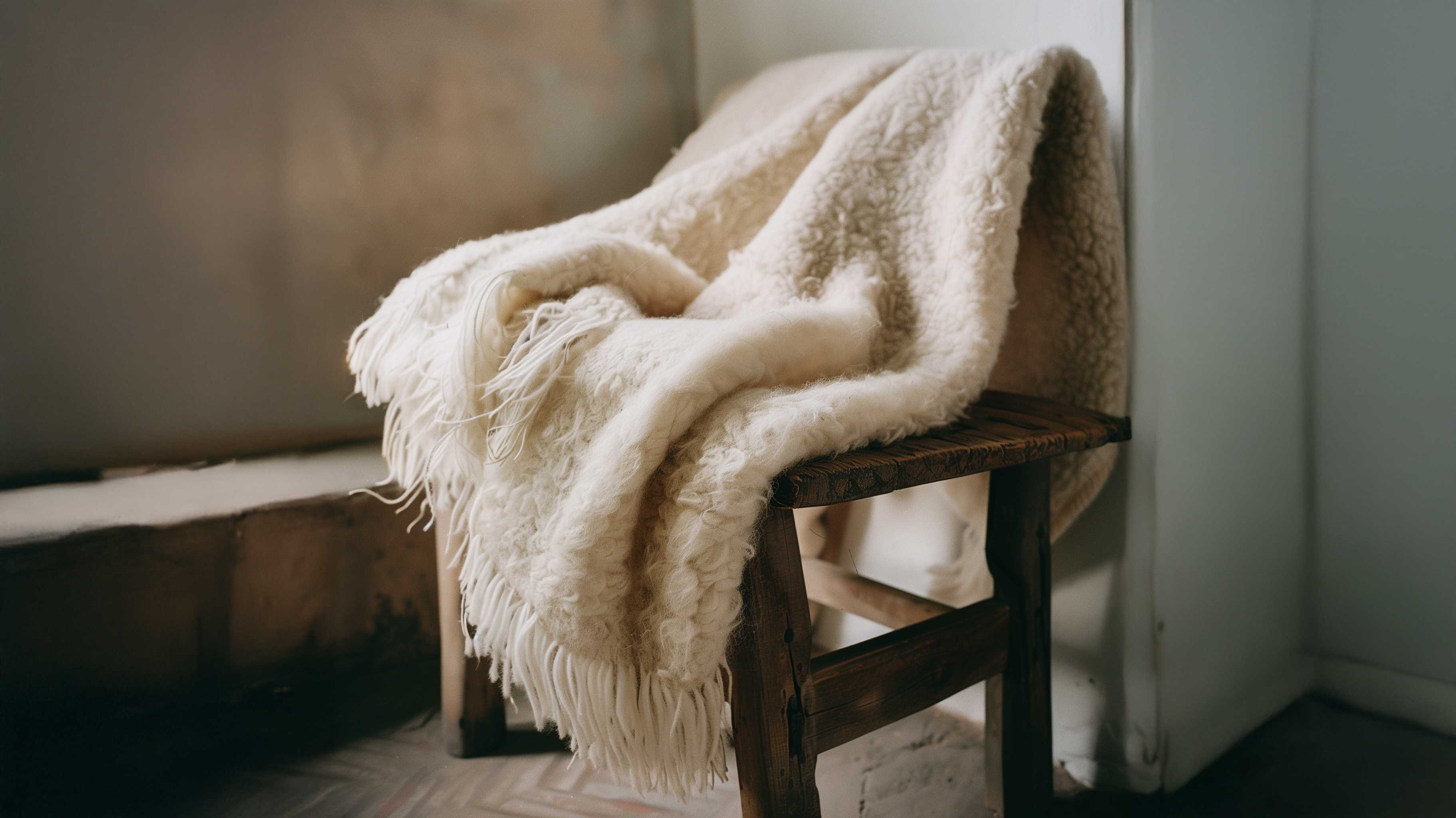 White Shaggy Chunky Crochet Blanket